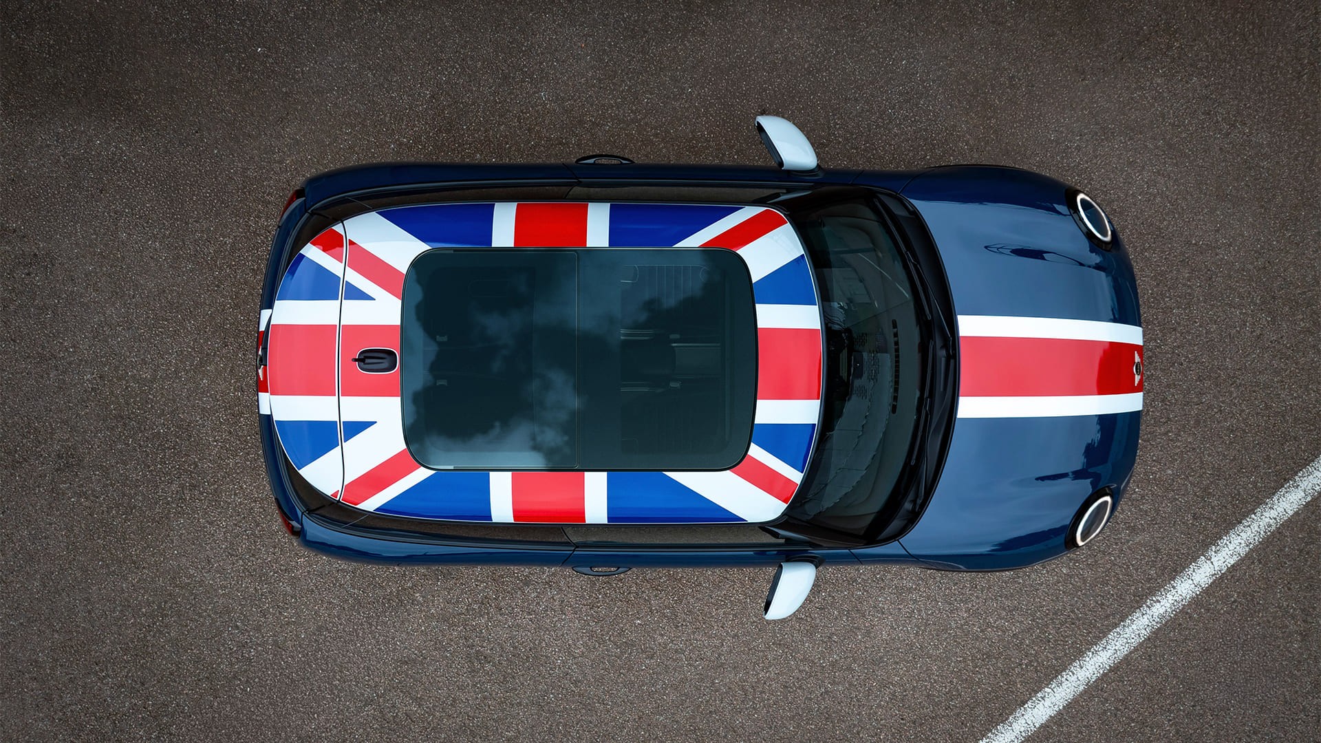 Top view of the MINI Cooper Oxford Edition.